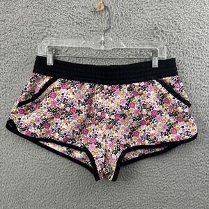 Y2K Ocean Pacific Micro Mini Shorts 2" Beach Surf Skate Floral Women Large 11-13